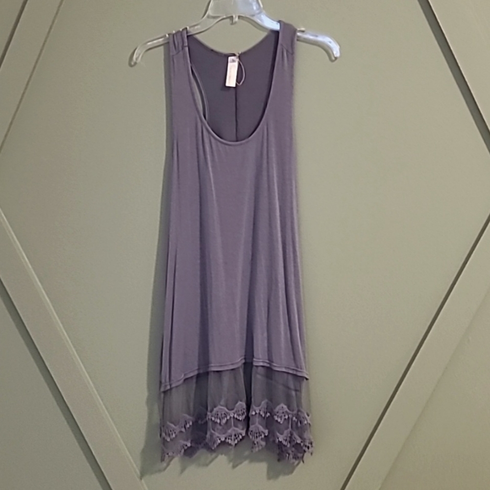 boho style tunic with lace. sz small
